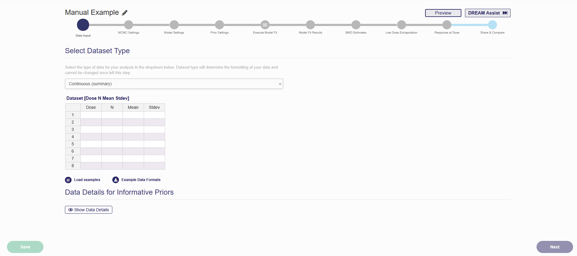 The Start Page of a New Analysis